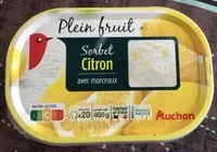 Mängden socker i Plein fruit sorbet citron avec morceaux