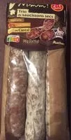 Mängden socker i Trio de saucissons secs Nature, aux Noix, au CantalFabrication artisanale