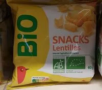 Mängden socker i Snack lentilles Auchan 60g