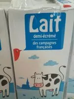 Mängden socker i Lait demi-écrémé