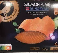 Mängden socker i Saumon fumé de Norvège - salage traditionnel au sel sec - fumé au bois de hêtre