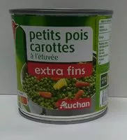 Mängden socker i Petits pois extra fins et carottes à l'étuvée