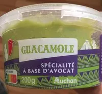Mängden socker i Guacamole - morceaux d'avocat et poivron