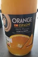 Mängden socker i Pur Jus d'orange origine Espagne.