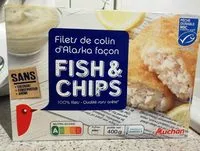 Mängden socker i Filets de colin d'Alaska façon FISH & CHIPS.Qualité sans arête*