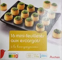 Mängden socker i 16 mini feuilletés aux escargots à la bourguignonne