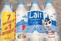 Mängden socker i Auchanlait demi-écréméorigine France