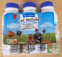 Mängden socker i LAIT DEMI ECREMESOLIDAIRES POUR SOUTENIR NOS PRODUCTEURS*Plus juste rémunération*Vaches nourries sans OGM* -* <0.9%6x25 cL