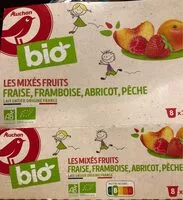 Mängden socker i Les mixes bio framboise / fraise / pêche / abricot