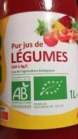 Mängden socker i pur jus de légumes issu de l'agriculture biologique, salé à 6g/L