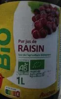 Mängden socker i 100% pur jus raisin rouge BIO - sans sucres ajoutés*