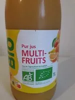 Mängden socker i 100% Pur jus Multifruits BIO
