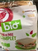 Mängden socker i Pain de mie à la farine complète* biologique