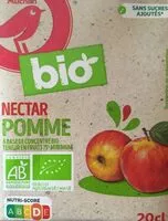 Mängden socker i Nectar pomme BIOSans sucres ajoutés* *contient les sucres naturellement présents. teneur en fruit 75% minimum