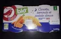 Mängden socker i Carotte, semoule et patate douce