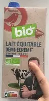 Mängden socker i AUCHAN BIO LAIT DEMI ECREMEorigine France SOLIDAIRES POUR SOUTENIR NOS PRODUCTEURS1L