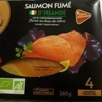 Mängden socker i Saumon fumé d'Irlande issu de l'agriculture biologique - salage traditionnel au sel sec - fumé au bois de hêtre