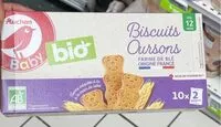 Mängden socker i Auchan Baby BIO biscuits oursons