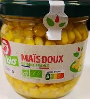 Mängden socker i Maïs doux en grains au jus BIO