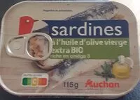 Mängden socker i Sardines préparées à l'ancienne à l'huile d'olive vierge extra BIO