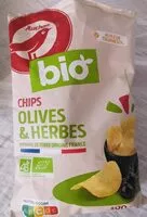 Mängden socker i Auchan BIO Chips olives & herbes