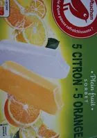 Mängden socker i Sorbet Plein fruit 5x Orange 5x Citron