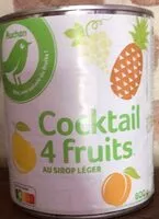 Mängden socker i Cocktail 4 fruits au sirop léger