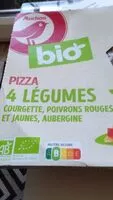 Mängden socker i Pizza 4 LégumesCourgette, Poivrons rouges et jaunes, Aubergine