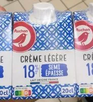 Mängden socker i Creme legere semi-épaisse18% mat. gr.