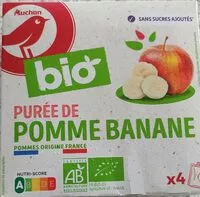 Mängden socker i AUCHAN BIO PURÉE POMME France BANANE GOURDES 4x90G