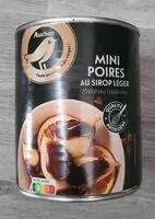Mängden socker i Mini poires au sirop léger entières calibrées