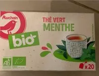 Mängden socker i Thé Vert Menthe BIO AUCHAN