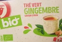 Mängden socker i AUCHAN BIO Thé vert gingembre saveur citron