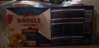 Mängden socker i Bagels aux graines de sésame