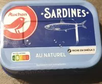 Mängden socker i Auchan sardines au naturel