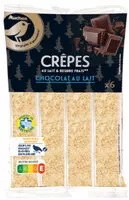 Mängden socker i Crêpes chocolat au lait x6 180g