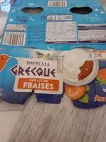 Mängden socker i Yaourt à la grecque sur lit de fraise