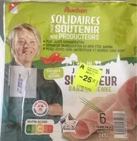 Mängden socker i Jambon supérieur sans couenne fabriqué à partir de porcs élevés sans antibiotiques dès la naissance et nourris sans OGM (<0.9%)