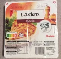 Mängden socker i Lardons fumés conservation sans nitrite*