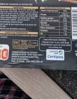 Mängden socker i Terrine de campagne au poivre vert label rouge vpf 160g