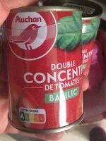 Mängden socker i Auchan double concentre de tomates basilic 2x140g