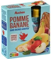 Mängden socker i Pomme Banane Sans sucres ajoutés**Conformément à la règlementation. Contient des sucres naturellement présents.