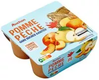 Mängden socker i Pomme pêche sans sucres ajoutés**Contient des sucres naturellement présents.