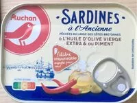 Mängden socker i Sardines à l'huile d'olive vierge extra, au piment - FILIERE RESPONSABLE