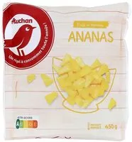 Mängden socker i Fruits entiersAnanas morceaux