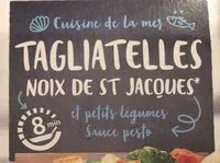 Mängden socker i Tagliatelles, noix de St Jacques* et petits légumes, sauce pestoes lettres en fin de numéro de lot indiquent l'espèce et l'origine de la noix de St Jacques utilisée dans la recette *Zygochlamys patago