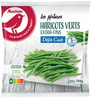 Mängden socker i Auchan haricot vert extra fin deja cuit 750g