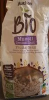 Mängden socker i Muesli croustillant fruits secsRaisins, Figues, Noix de coco, Bananes, Amandes, Abricots, Noisettes
