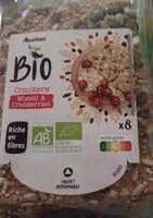 Mängden socker i CRACKERS müesli et cranberries Bio