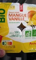 Mängden socker i Yaourt mixé mangue vanille bio